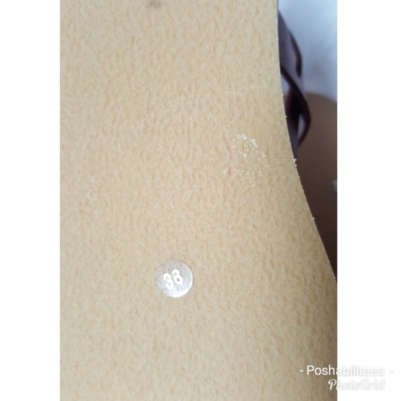 18kt Milano camel leather cork platform Italian summer sandals - Picture 6 of 7